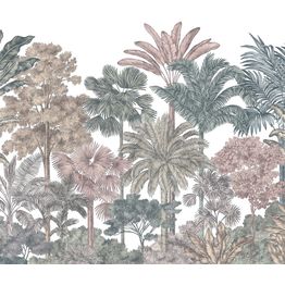 Mittatilaustapetti Rebel Walls Tropical Bellewood, Bubblegum (R17593)