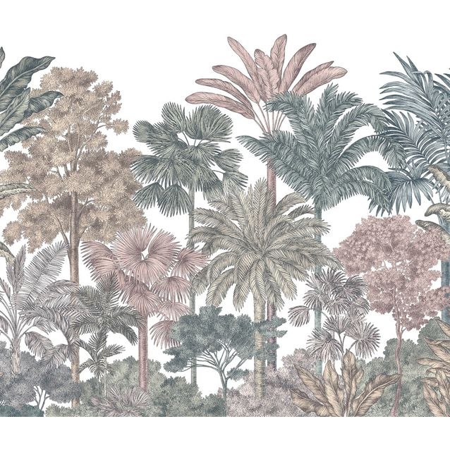 Mittatilaustapetti Rebel Walls Tropical Bellewood, Bubblegum (R17593)