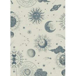 Tapetti Rebel Walls Planetarium Sand, avaruus, tähti, beige