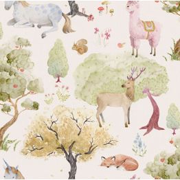 Lastenhuoneen tapetti Rebel Walls Dreamland Sand, metsä