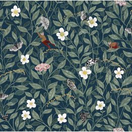 Lastenhuoneen tapetti Rebel Walls Pixie Shore Night. Vihreä