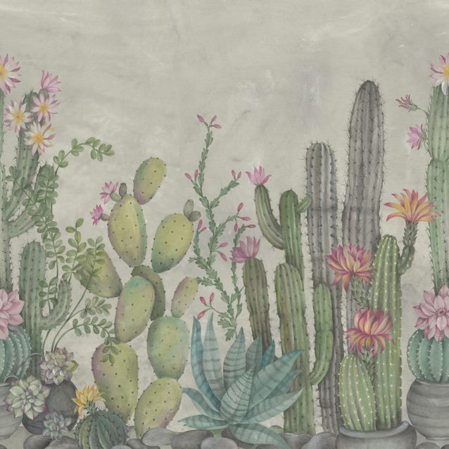 Mittatilaustapetti Rebel Walls Playfull Cactus, Summer (R18451)