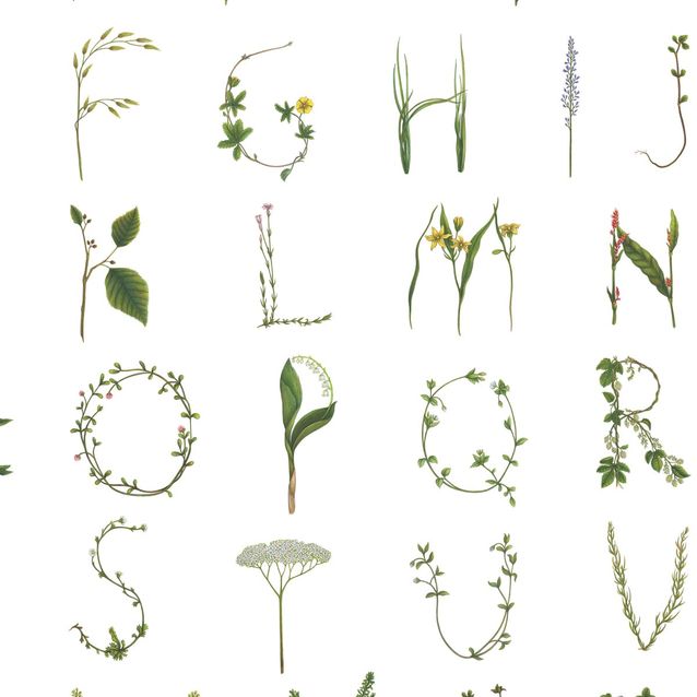 Tapetti Rebel Walls Floral Alphabet Mini English (R18532)