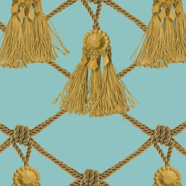 Tapetti Rebel Walls Tassels, Soft Turquoise (R18561)