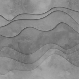 Mittatilaustapetti Rebel Walls 3D Wave, Gray (R18628)