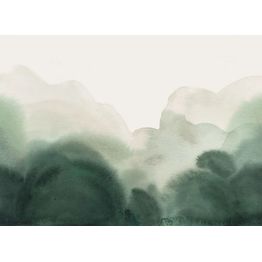 Kuvatapetti Rebel Walls Flowing Hills vihreä, mittatilaus, non-woven