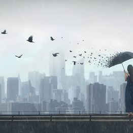 Mittatilaustapetti Rebel Walls Rain Bird (R19079)