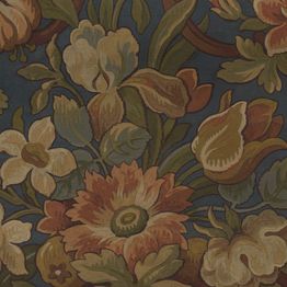 Mittatilaustapetti Rebel Walls Vintage Flora, Blue (R19240)