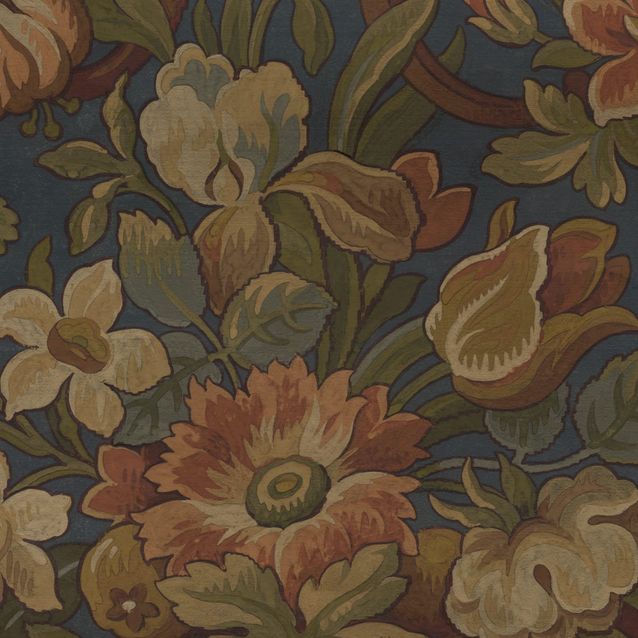 Mittatilaustapetti Rebel Walls Vintage Flora, Blue (R19240)