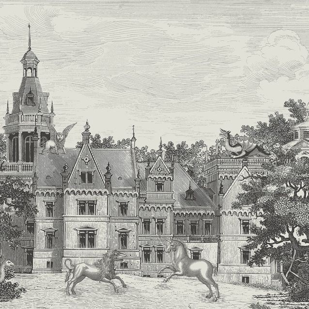 Mittatilaustapetti Rebel Walls Fairyland, Graphite (R19256)