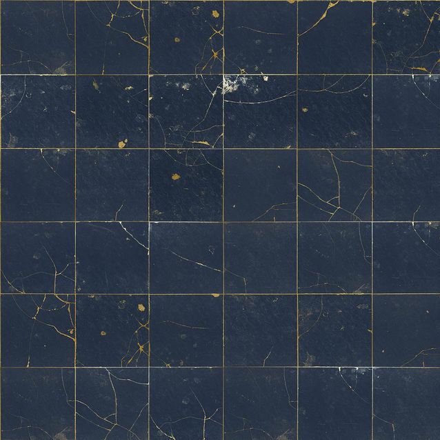Mittatilaustapetti Rebel Walls Kintsugi Dark blue (R19295)