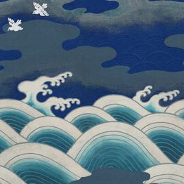 Mittatilaustapetti Rebel Walls Waves Of Happiness, Blue (R19298)