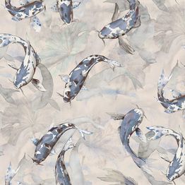 Mittatilaustapetti Rebel Walls Koi, Blue (R19302)