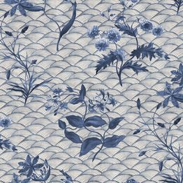 Mittatilaustapetti Rebel Walls Floral Ripple Blue (R19321)