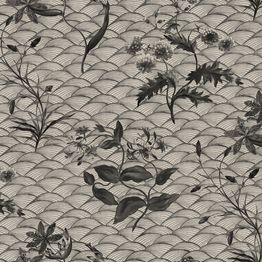 Mittatilaustapetti Rebel Walls Floral Ripple Graphite (R19322)