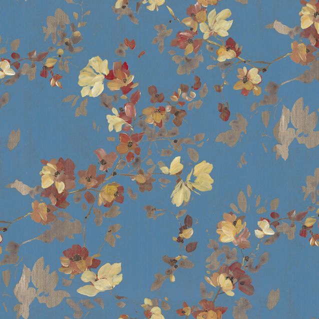 Mittatilaustapetti Rebel Walls Blooming Garden, Turquoise (R19324)