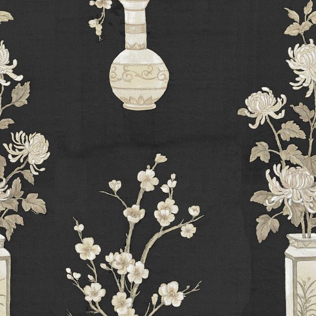 Mittatilaustapetti Rebel Walls Japanese Vases Graphite (R19340)
