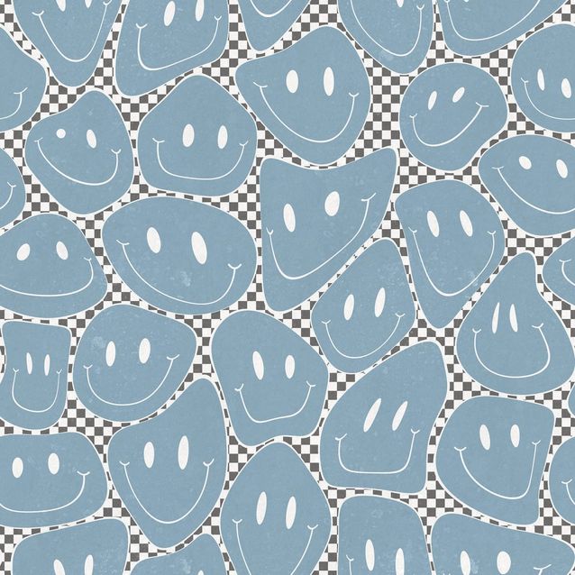 Mittatilaustapetti Rebel Walls Happy Rebel, Blue Chess (R19370)