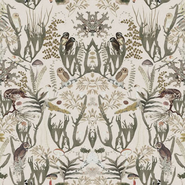 Mittatilaustapetti Rebel Walls The Swedish Forest Mini, White (R19395)