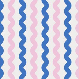 Mittatilaustapetti Rebel Walls Wobbly Blue & Pink (R19422)