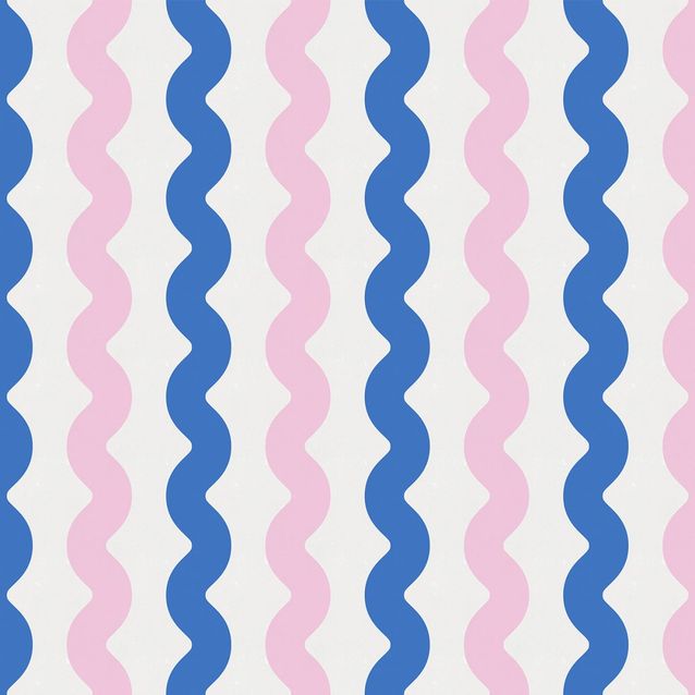 Mittatilaustapetti Rebel Walls Wobbly Blue & Pink (R19422)