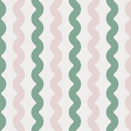 Mittatilaustapetti Rebel Walls Wobbly Green & Pink (R19424)
