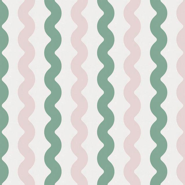 Mittatilaustapetti Rebel Walls Wobbly Green & Pink (R19424)