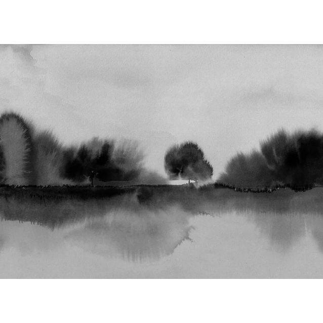 Kuvatapetti Rebel Walls Stormy Forest mustavalkoinen, mittatilaus, non-woven