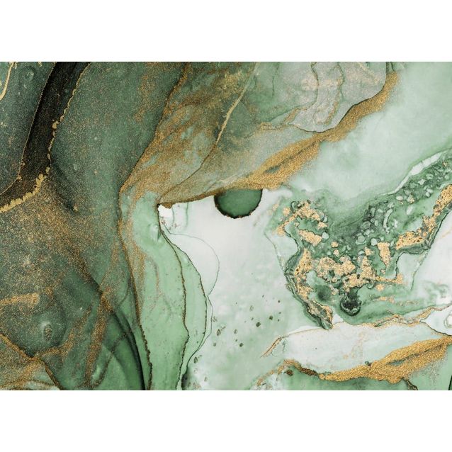 Kuvatapetti Rebel Walls Agate Crystal vihreä mitatilaus non-woven