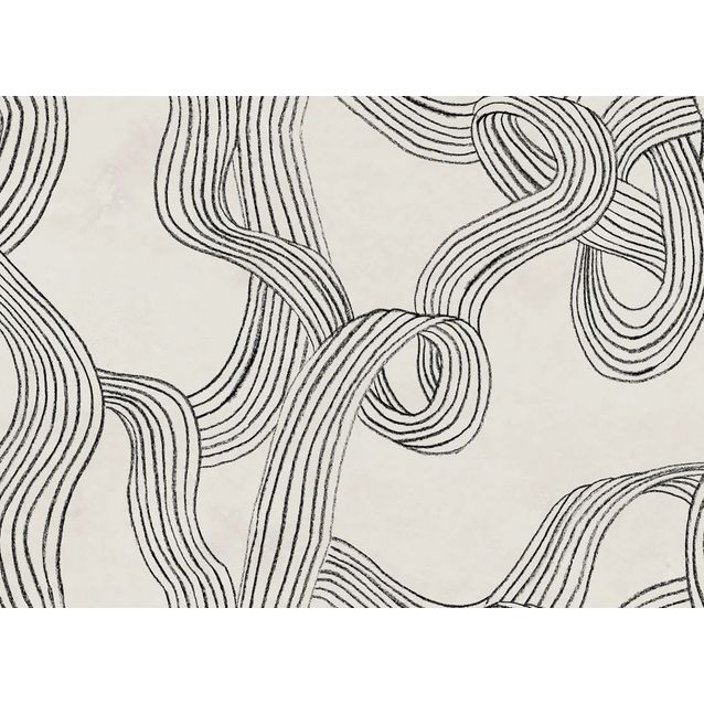 Kuvatapetti Rebel Walls Stripes Repeatable mustavalkoinen, mittatilaus, non-woven