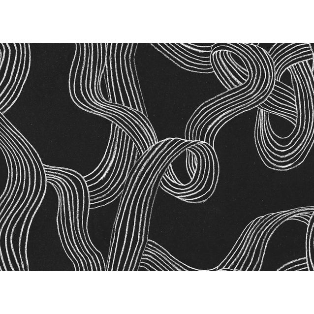 Kuvatapetti Rebel Walls Stripes Repeatable musta, mittatilaus, non-woven