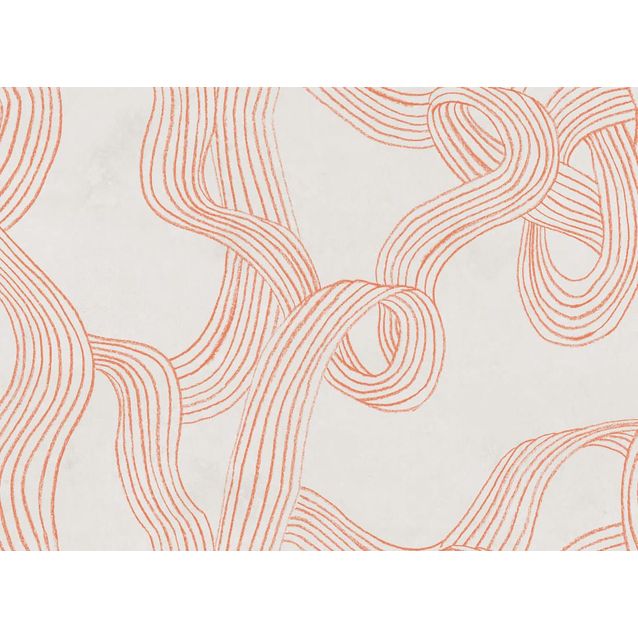 Kuvatapetti Rebel Walls Stripes Repeatable oranssi, mittatilaus, non-woven