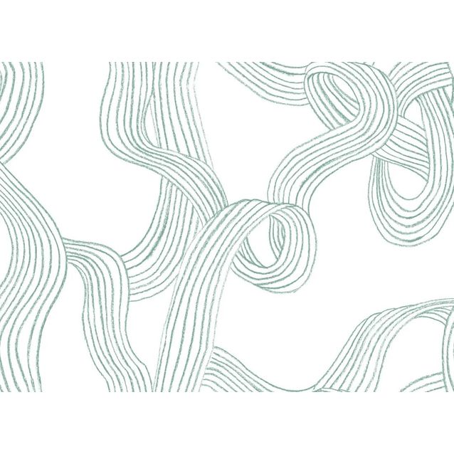 Kuvatapetti Rebel Walls Stripes Repeatable minttu, mittatilaus, non-woven