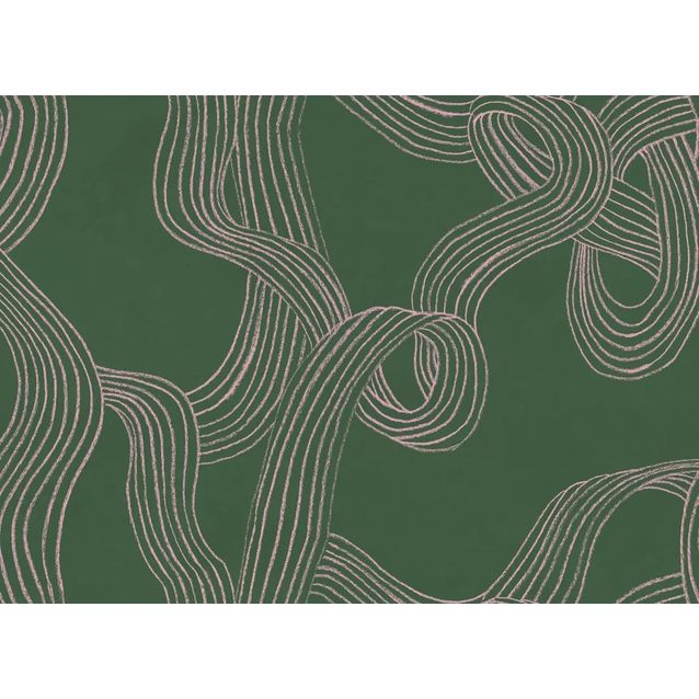 Kuvatapetti Rebel Walls Stripes Repeatable vihreä, mittatilaus, non-woven