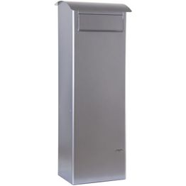 Postilaatikko Berglund M2000B avaus takapuolelta hopea