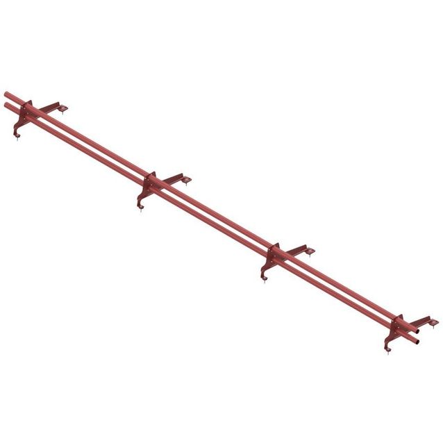 Lumiestepaketti Ruukki, tiilikuvioiduille teräskatoille (Muotokate 350),  3m, 2 lumiesteputkea + asennussarja, eri värejä