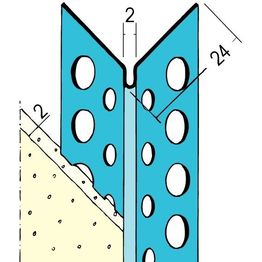 Tasoituslista ulkokulmaan Jorma sinkitty 25 x 25 mm x 2,5 m