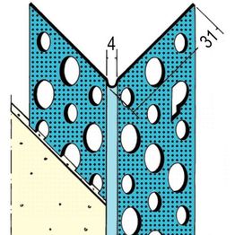Tasoituslista ulkokulmaan Jorma sinkitty 31 x 31 mm x 2,5 m