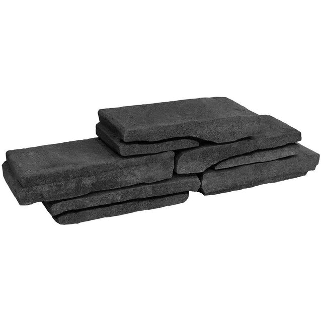 Muurikivi Rudus Rustikko 400x180x77 mm profiloitu hiili