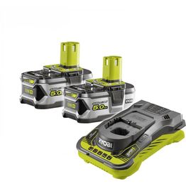 Akkupaketti Ryobi RC18150-250 18V 2x5,0 Ah akuilla + laturi