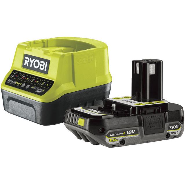 Akku+laturi Ryobi ONE+ RC18120-120C, 2.0Ah akulla