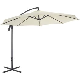 Riippuva aurinkovarjo teräspylväällä 30 cm hiekka