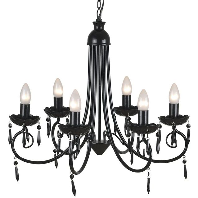 Riippuva kattovalaisin tyylikäs kattokruunu 6 lampunpidikettä_1