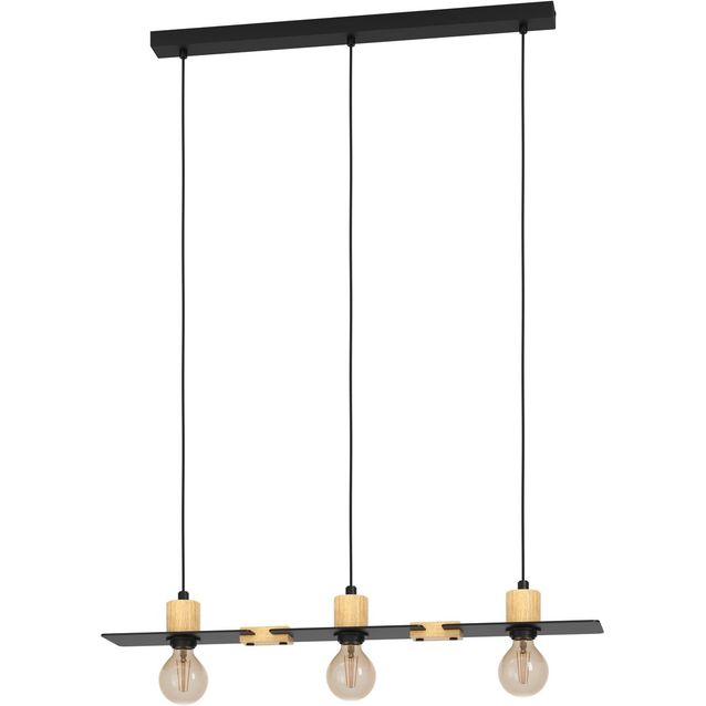 Riippuvalaisin Eglo Bramerton 3 osainen 81x12cm puu musta