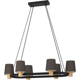 Riippuvalaisin Eglo Edale 6-osainen 108x51cm cappuccino/puu