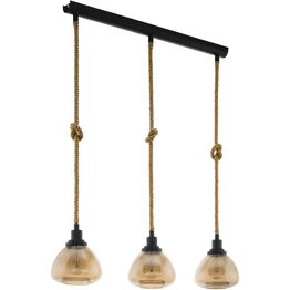 Riippuvalaisin Eglo Rampside 3-osainen musta/kullanruskea