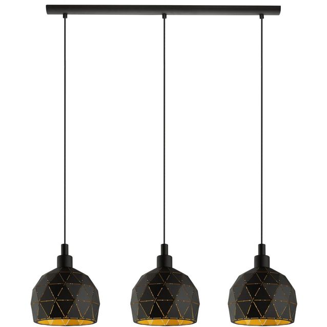 Riippuvalaisin Eglo Roccaforte 3-osainen musta/kulta