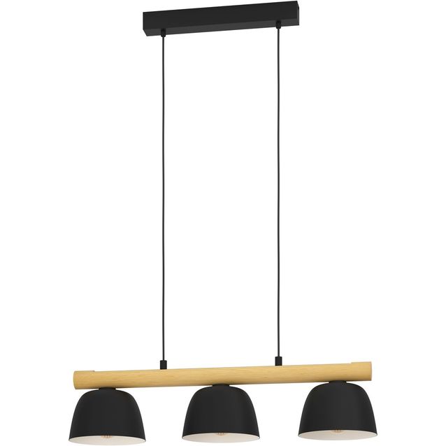 Riippuvalaisin Eglo Sherburn 3 osainen 77x20cm musta puu