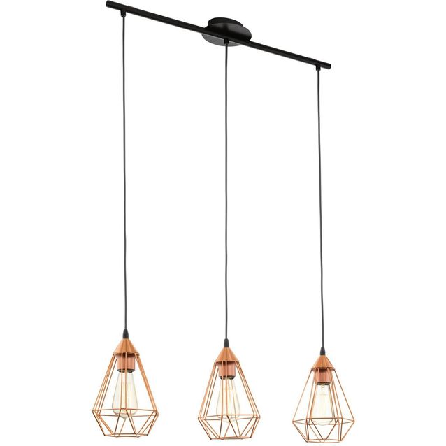 Riippuvalaisin Eglo Tarbes 3-osainen musta/kupari