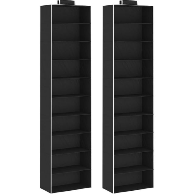 Roikkuva vaatekaapin säilytystila 2kpl 10 hyllyä kangas_1